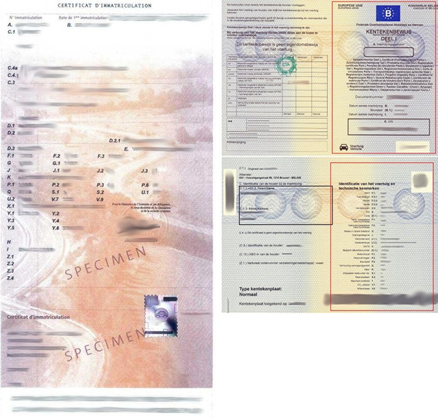 certificat d’immatriculation 